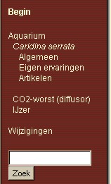 Oude menu